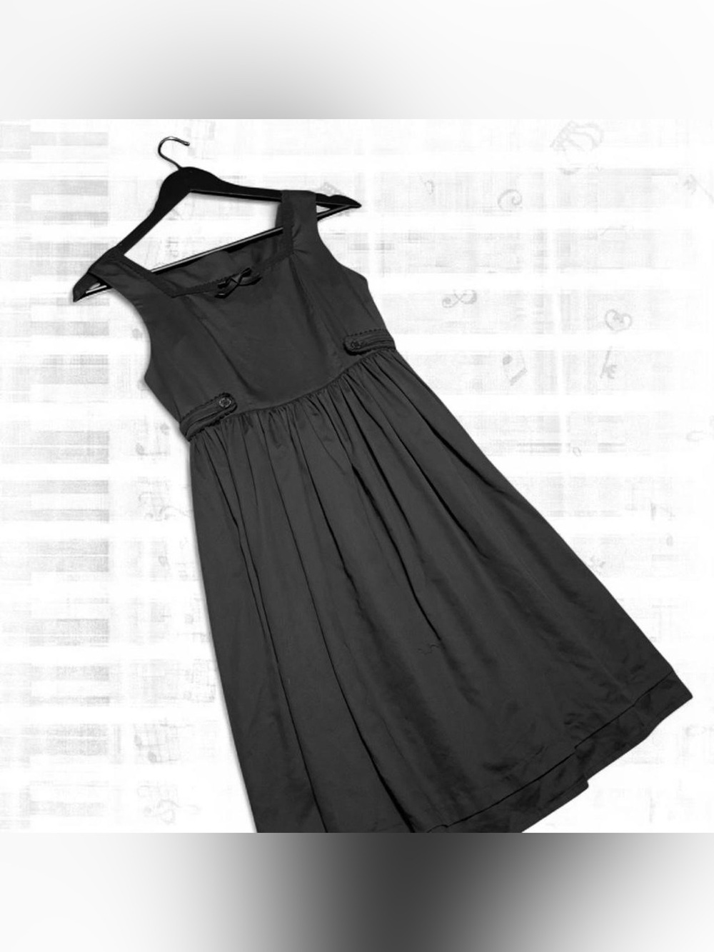 innocent world black dress with lace + bow details